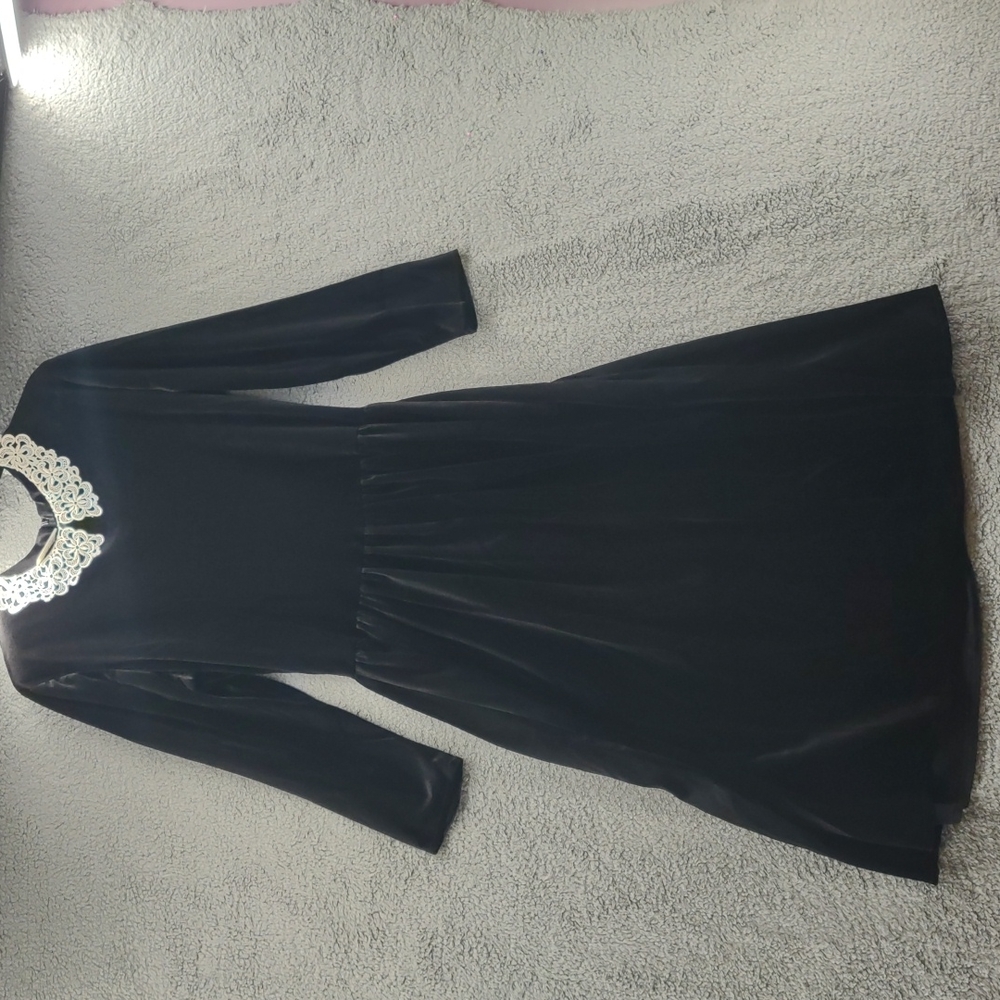 Vintage Paquette Too Size 12 Black, Lace Dress Acetate, Nylon.. REF#20